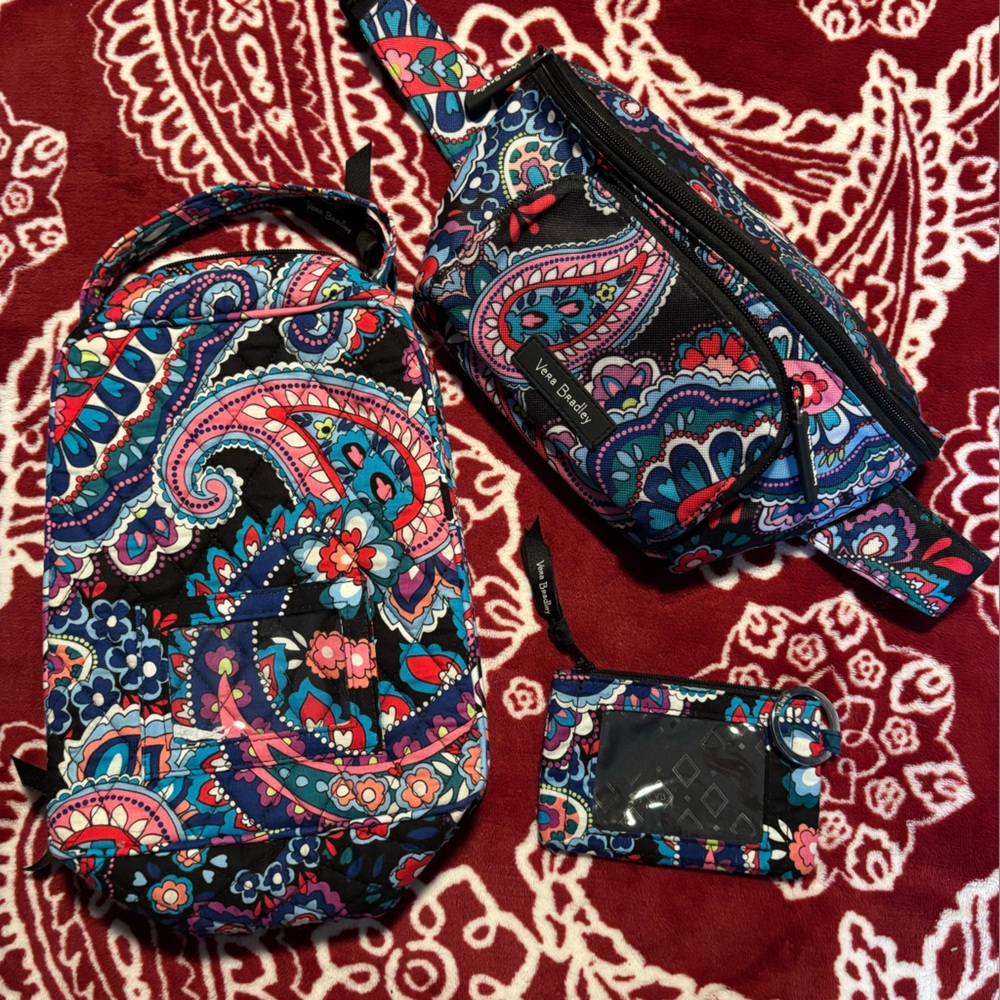 Like New Vera Bradley Haymarket Paisley Bag Set
